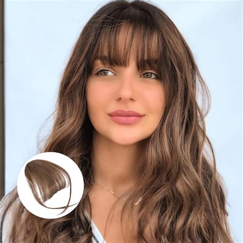 real hair bangs clip|More.